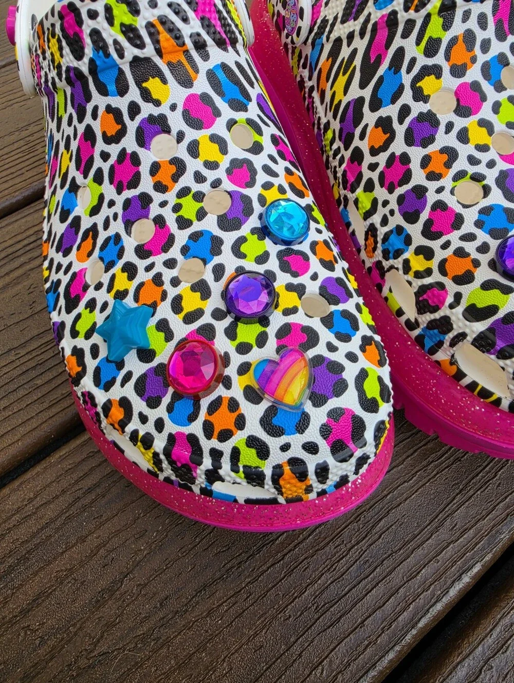 Crocs X Lisa Frank Mega Crush Clogs Size M8/W10 ••EXCELLENT CONDITION••